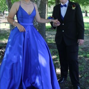 Sherri hill size 8 royal blue prom dress